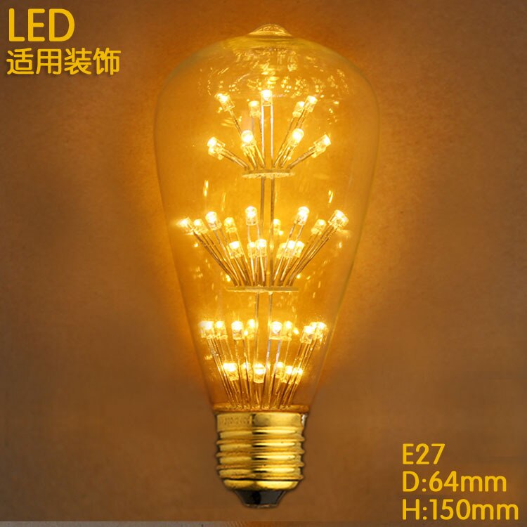 LED Lampada Ƽ     110V-220V ST64 3W E27 Ʈ  鿭   